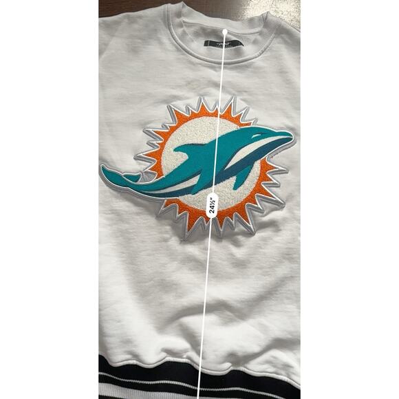 MIAMI DOLPHINS CREW NECK WHITE SWEATSHIRT MENS PRO-STANDARD Men’s Sz Medium - Picture 14 of 15